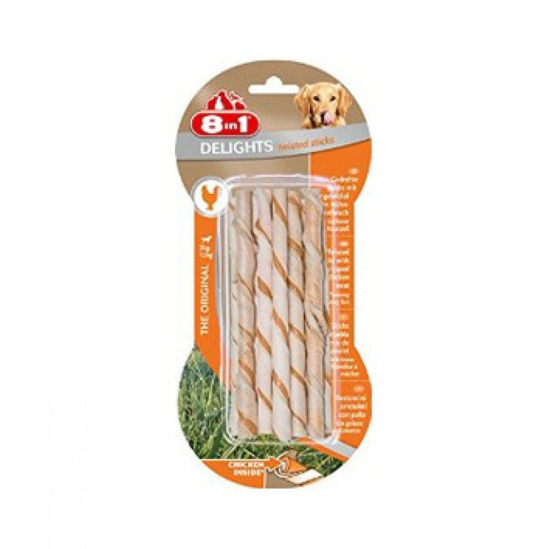 8in1 Delights Twisted Sticks For Dogs – 10pcs