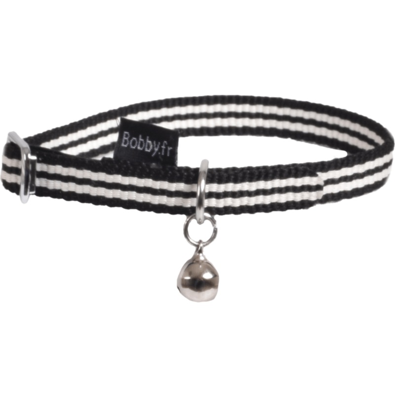 Bobby Cat Collar Stripe Black 1 x 30 cm
