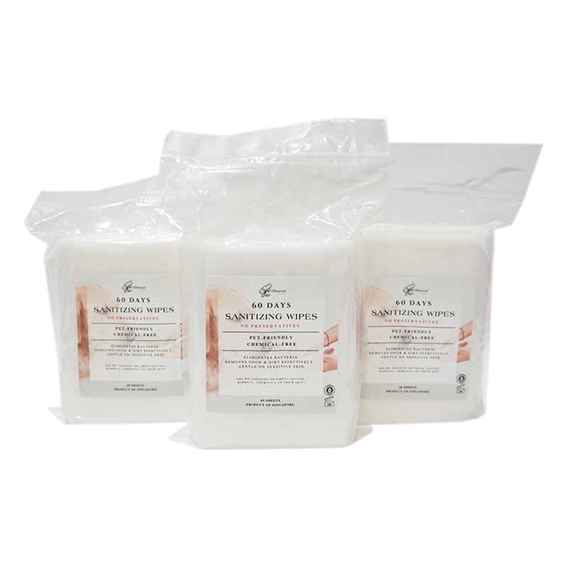 60 Days Sanitizing Pet Wipes|Starter Pack|3pcs Refill