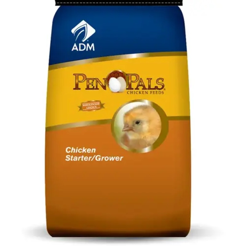 ADM ANIMAL NUTRITION 70009ACF46 Pen Pals Chick Starter/Grower Medicated Crumbles 25-LB
