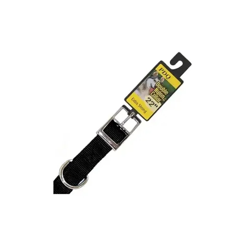 Boss Pet 2952203 Double Nylon Collar 1 x 22 Black