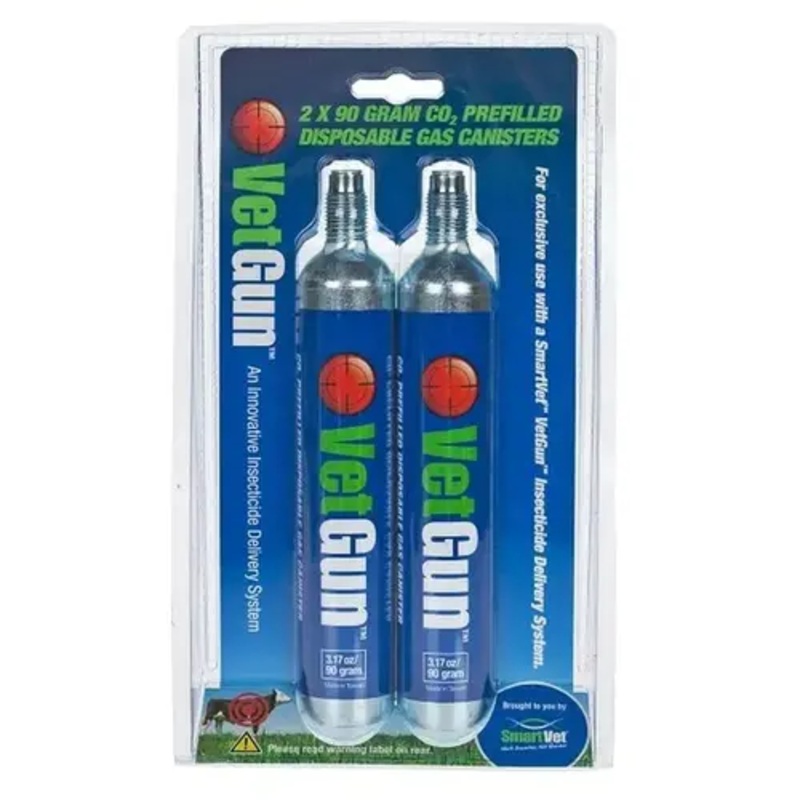 AgriLabs 006-603 VetGun CO2 Cylinders 90-GM Twin Pack