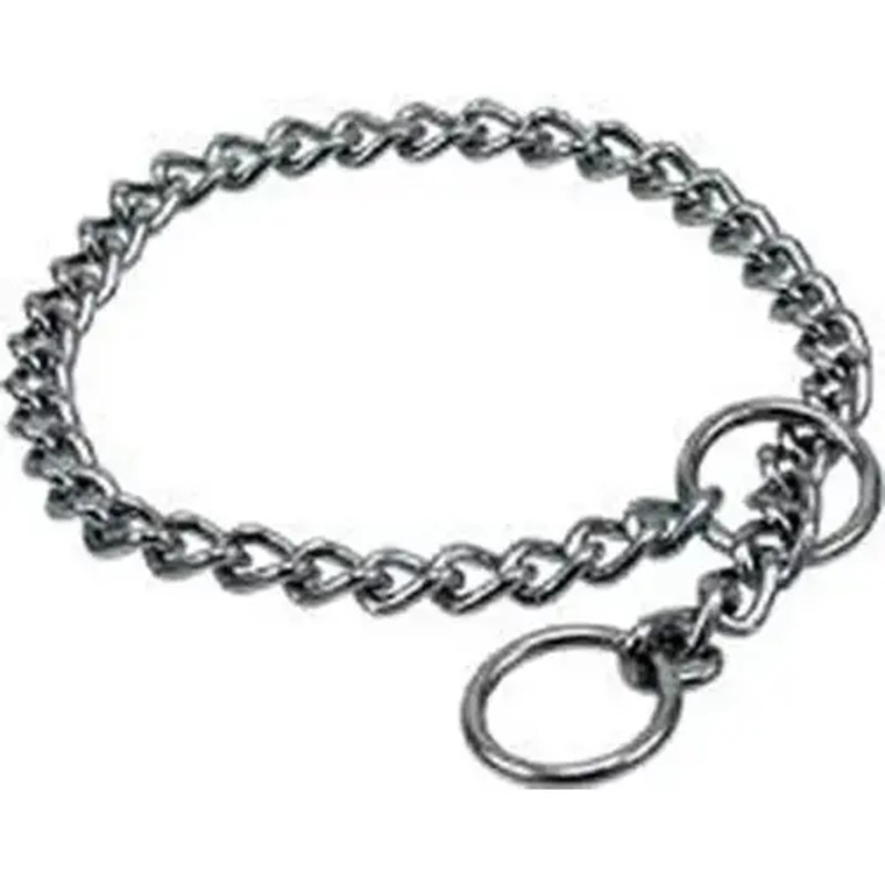 Boss Pet 12728 Chain Collar, Twist Link, 6 in Chain, 28 in L Chain, Steel Chrome