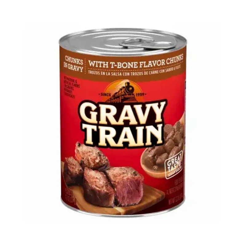 Gravy Train 10079100761590 Dog Food, Ground T-Bone, 13.2 oz. Can